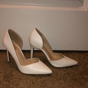 White Leather Pumps